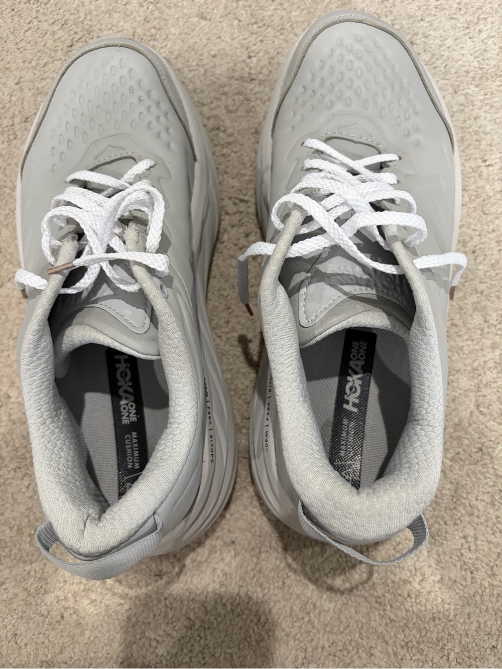 Hoka Bondi SR Sneakers, Women’s Cushioned Light Gray Size 10 Sneakers Like New - Picture 5 of 10